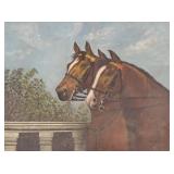 Signed L.C.A. oil on board "The McKinley Team"-