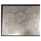 Post modern silver wall hanging- 31 1/2"x