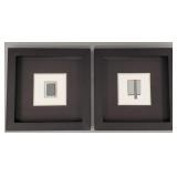 2 pencil signed framed artworks "Tones I" &