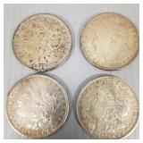 4 U.S. silver dollars- assorted dates