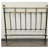 Antique cast iron & brass headboard 54 1/2"H 55"W