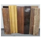 14 vintage oak & walnut table leaves- 45" longest