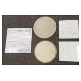 5 Asst small marble, etc tops- 11 3/4" x