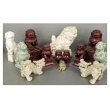 13 assorted Foo dog figures incl 5 pair,