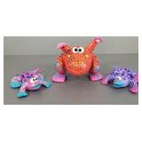 3 whimsical Christopher Tully painted sculptures-