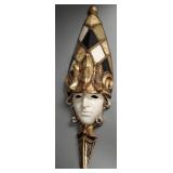 La Venexiana artisan gilt mask - 32"H