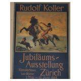 Vintage Rudolph Koller Zurich poster: framed 20"x