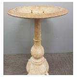 Ornate cast iron bird bath: 27"H 20" diam.