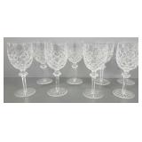 8 pcs Waterford Powerscourt water goblets- 7 5/8"H