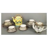18 pcs Dragonware incl teapot cups & saucers,