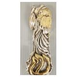 Yaacov Heller silver & gilt clad mezuzah 5 1/2"