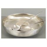 Mid century Kalmar stainless salad set- bowl- 11"D