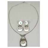 Vintage sterling silver mother of pearl &