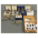 Lg group of miniature armored, etc. incl knights