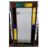 Antique stained glass window- 58" x 30"