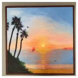 Lg Louise Craigmile signed oil painting on canvas-
