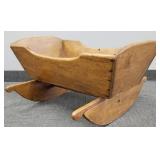 Antique pine cradle- 17"H 34"W 30 1/2"D