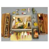Gp vintage small fishing lures incl. poppers, etc-