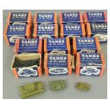 14 vintage Authenticast miniature tank models w/