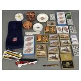 Gp railroad collectibles incl pens, 30 decks