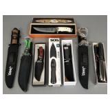 8 MIB knives incl Winchester, Sog, Jeep, etc