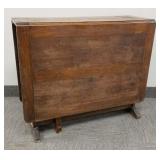 Vintage oak drop leaf gateleg table- 30"H 60"W