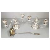 3 pcs antique silverplate incl silver on copper