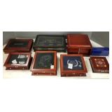 Gp coin collector wooden display case- 18" x 11"