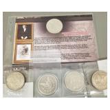 5 Morgan U.S. silver dollars: 1886, 1889, 1892,