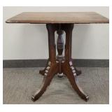 Victorian wood lamp table- 28"H 30"W 21 1/2"D