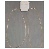 3 pcs. 14K jewelry: 2 necklaces & pr earrings s/w