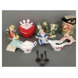 Gp asst pottery/ porcelain & 3 sterling silver