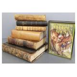 Gp antique & vintage leather bound, etc books incl