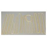 15 NOS gold tone necklaces- 36"L