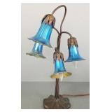 Signed John Cook Studios antique style lamp w/