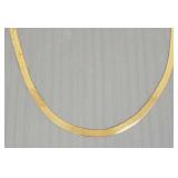 14K gold Italy necklace- 6.0g, 20"L (as seen-