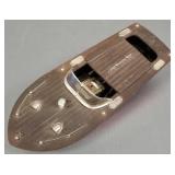 Vintage NMC wood toy speedboat- 12 3/4"L