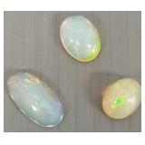 3 unset opals approx. 3 ct. each