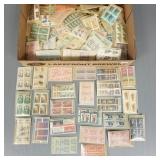 Group vintage US block stamps, etc various