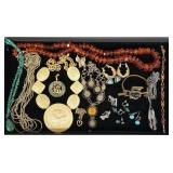 Gp asst jewelry incl sterling silver, amber,