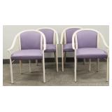 4 modern design upholstery arm chairs- 33"H 24"W