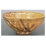 Warren MacKenzie bowl- 6" x 3" w/ drip design-