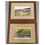 2 framed baseball litho reprints- 18"H 23"W