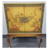 Vintage Berkey & Gay carved & decorated 2 door