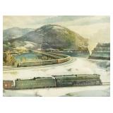 Vintage 1949 Pennsylvania Railroad train litho-