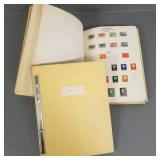 2 stamp albums w/ vintage stamps incl 1850