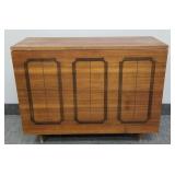 Mid-century sewing cabinet/ table- 28 1/2"H 38"W