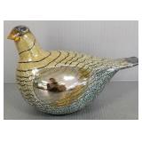 Oiva Toikka Iittala glass bird- 6"H 9 1/2"W