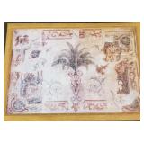 Large contemporary framed artwork- 45 1/2"H 65"W