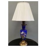 Enameled glass lamp- 32"H